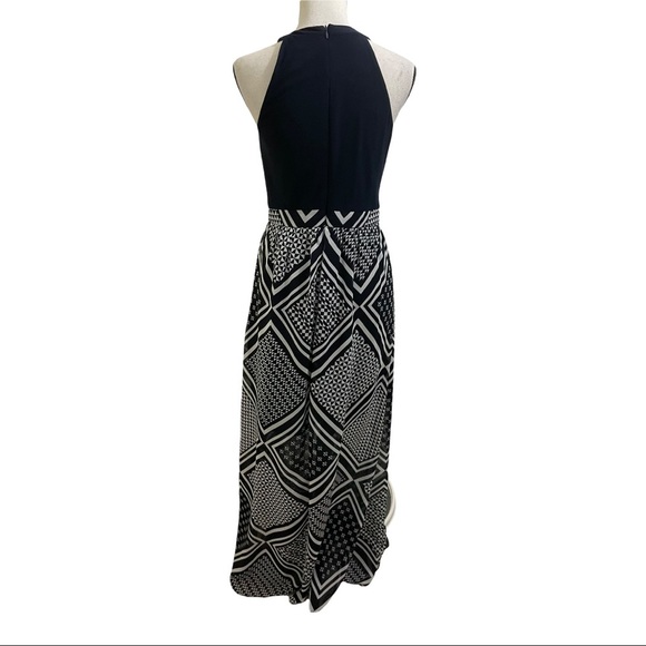 Vince camuto womens maxi dress. Size 6 skirt geometric pattern blue.white - Picture 7 of 12